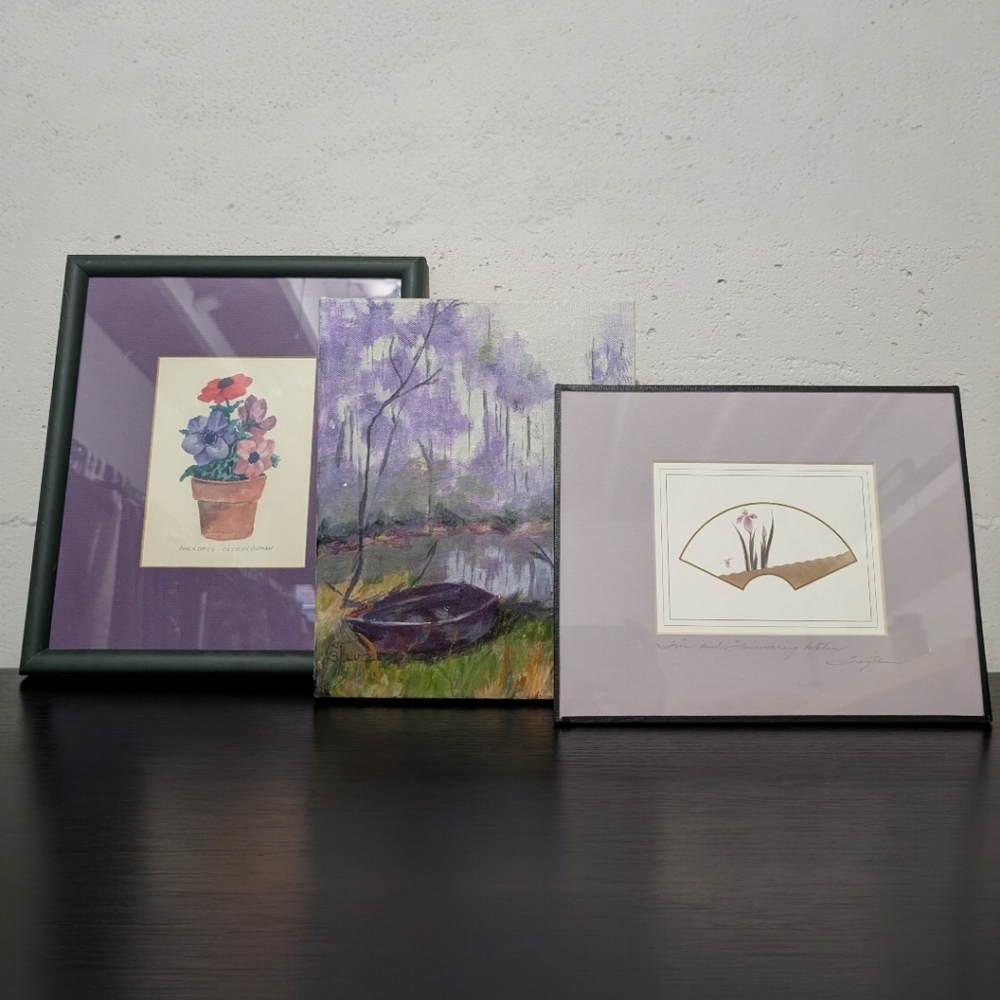 Set (3) of Lavender-Themed Artworks